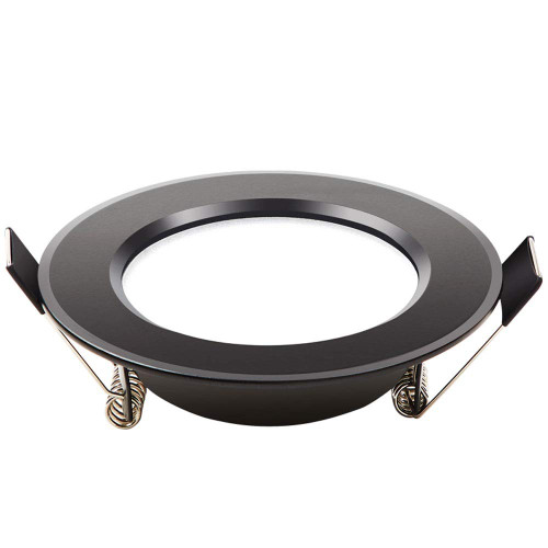 MYKAGS Black Aluminum Recessed Downlight Ultra Thin Creative Round Spotlight Anti-Glare LED Panel Ceiling Lights Commercial Embedded Integrated Clothing Ceiling Lighting Fixture Decorative Fashion (C