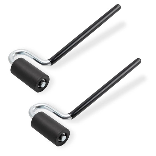 POWERTEC 71010-P2 Long Handle J Roller with Rubber Roller, 1-1/2 Inch by 3 Inch, Straight Handle Roller Professional Veneer Edge Banding and Floor Laminate Tool, 2 pack