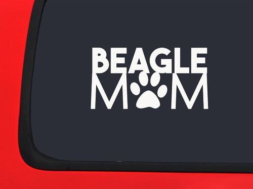 Car Sticker Beagle Mom Paw Print Love Animals Dog Car Window Decal Sticker White 7 Inch Car Sticker Beagle Mom Paw Print Love Animals Dog Car Window Decal Sticker White 7 Inch