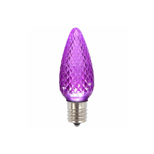 Vickerman C9 LED Purple Faceted Replacement Bulb, Package of 25