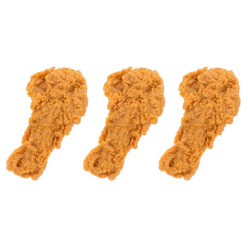 Toyvian 3Pcs Artificial Fried Chicken Simulated Drumstick Model Lifelike Fake Fried Chicken Photography Props for Home Party Market Display Kitchen Decoration