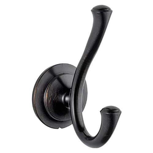 Delta Faucet 79435-RB Linden Wall Mounted Double Towel Hook in Venetian Bronze, Bath Accessories