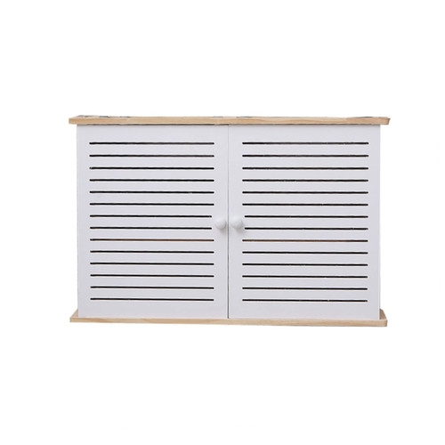 XICHENGSHIDAI Wood Router Organizer, Wall-Mounted Router Storage Box WiFi Fence Wall Storage Shelf Attic
