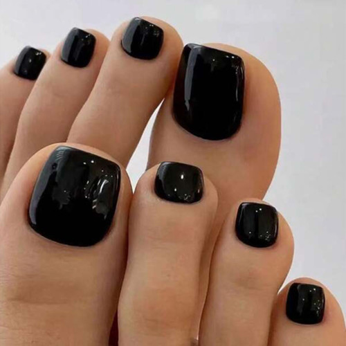 Square Press on Toes Nails Short Fake Toenails Pure Black Toe Nail Press Ons Toe Nail Tips Acrylic Glossy Press On Toenails for Women Full Cover Toe Nails Press On 24PCS Square Press on Toes Nails Short Fake Toenails Pure Black Toe Nail Press Ons Toe Nail Tips Acrylic Glossy Press On Toenails for Women Full Cover Toe Nails Press On 24PCS