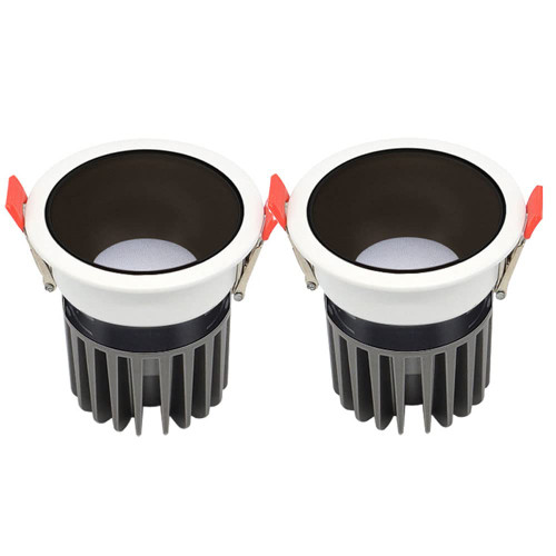 2 Pack LED Black Trim LED Can Lights LED Can Lights Recessed Light Fixtures 5W,7W,10W,12W,15W,18W LED Ceiling Embedded Light,