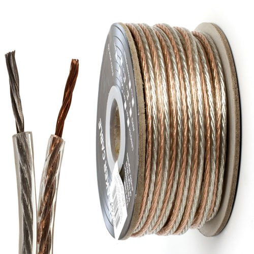 Cmple Bulk Speaker Wire, 14-Gauge 2-Conductor, 100-Feet Spool