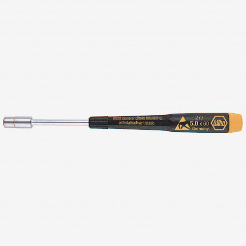 Wiha 27713 Nut Driver with Precision ESD Safe Dissipative Handle, Inch, 7/32 x 60mm