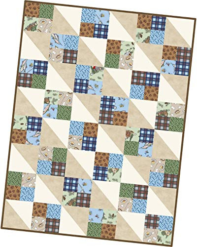 Kris Lammers Cozy Cabin Four Square Pod Quilt Kit Maywood Studio