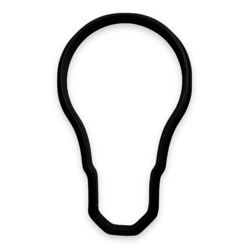 Lightbulb Cookie Cutter with Easy to Push Design (4 inch)