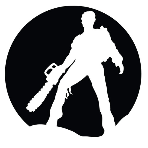 Ash Chainsaw Hand Silhouette Vinyl Decal Sticker - Sticker Bomb Vinyl Decal for Car Truck, Computer, Anywhere! Premium 6 Year Outdoor Vinyl (Gloss Black)