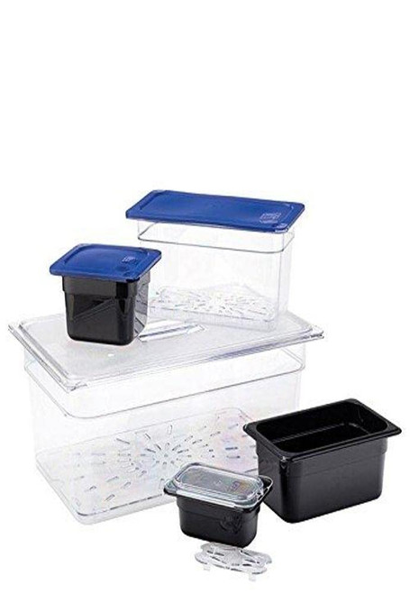 Carlisle FoodService Products CFS 10270U07 StorPlus Third Size Polycarbonate Universal Handled Food Pan Lid, Clear (Pack of 6)