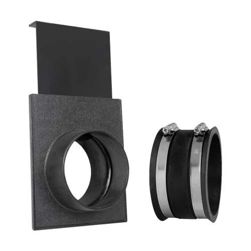 POWERTEC 70363 4 Inch Blast Gate with Dust Control Flex Cuff for Dust Collector/Vacuum Fittings