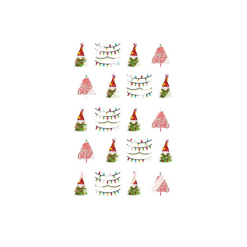 Christmas Tree Gnomes Nail Art Decals - Waterslide Nail Decals Christmas Tree Gnomes Nail Art Decals - Waterslide Nail Decals