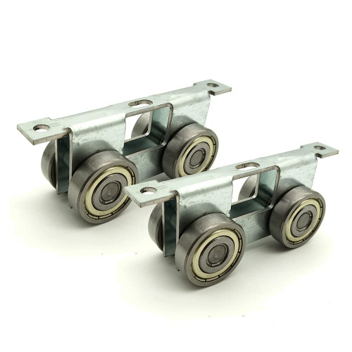 RHKING 4 Wheel Light Duty Trolley Assembly Roller Trolley Easy Bolt Installation 2PCS for use with 1-5/8" Wide and All 1-5/8" or Taller Strut Channel