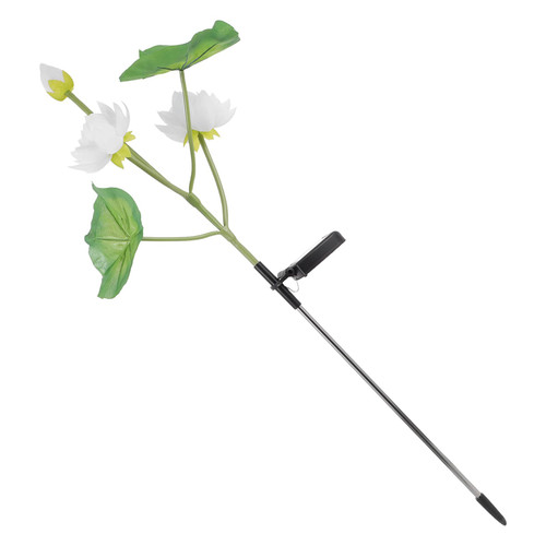 Happyyami Outside Solar Lights White Solar Lights Outdoor Garden Solar Flower Lights Led Solar Flower Branches Pathway Landscape Light for Garden Patio Pathway Decoration Outdoor Decor