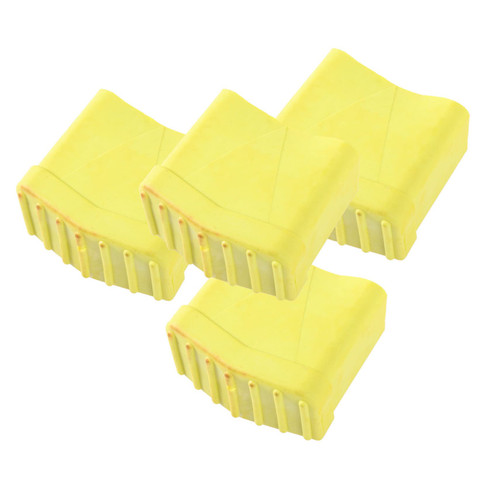 Silicone Ladder Feet Covers 4pcs Ladder Feet Covers Attic Ladder Parts Protector Ladder Mat Ladder Foot Thicken Yellow Safety Ladder Rubber Chair Leg Caps Rubber Ladder Pad