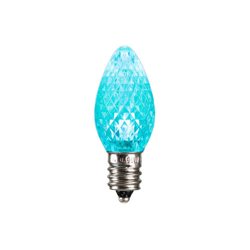 Vickerman C7 LED Teal Faceted Replacement Bulb, Package of 25