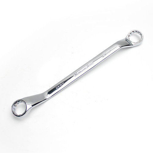 Utoolmart Torx Box Wrench, 24mm x 27mm Metric 12 Point Offset Double Box End Wrench, 350mm Length Wrench Repair Tool for Automotive Home Chrome Plated, Cr-V