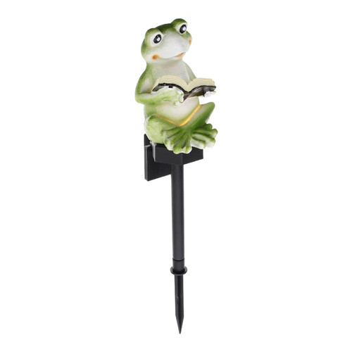 Happyyami Outdoor Decor Outdoor LED Solar Lights Frog Solar Lights Outdoor Solar Garden Pathway Lights LED Stake Lamp for Lawn Patio Novelties Gift Green Outdoor Decor Outside Solar Lights