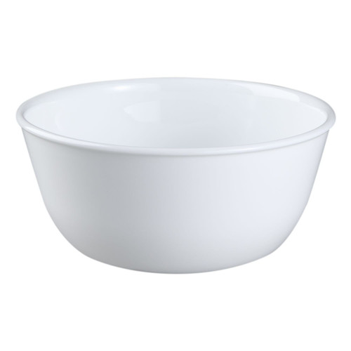 Corelle Glass Livingware 1032595 28-Ounce Super Soup/Cereal Bowl, Winter Frost White - Set of 6