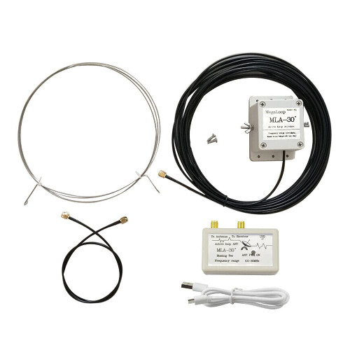 Upgrade Version Loop Antenna MLA-30+ Plus 0.5-30MHz Rainproof Ring Active Receive Antenna Low Noise Medium Short Wave