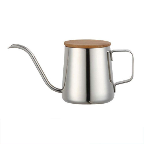GALSOR Stainless Gooseneck Tea Kettle Gooseneck Spout Pour Over Coffee Kettle Coffee Maker Coffee Drip Kettle Small Stainless Pour Over Drip Coffee Pot 350ML