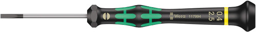 Wera 05117994001 Kraftform Micro 2035 Slotted Electronics Precision Screwdriver, 2.5mm Head, 50mm Blade Length