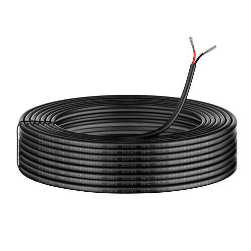 82FT 20 Gauge 2 Conductor Electrical Wire, 20AWG Low Voltage Landscape Wire, PVC Red Black 12V/24V DC Hook Up Cable, Flexible Cord for LED Lighting Strips Automotive Garden Bell Speaker