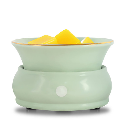 Wax Candle Melt Warmer Burner - 3-in-1 Ceramic Essential Oil Burner Electric Scented Fragrance Candle Melter for Home Office Bedroom Living Room Decor