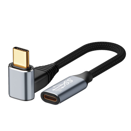 Diarypiece 90 Degree USB C Non-Braided Cable, Right Angle USB C To C Elbow Charging and Data Transfer Cord for S10 S9-
