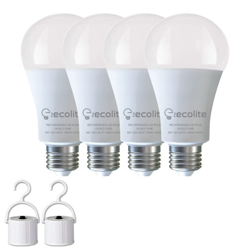 The EcoLite - America's Emergency Battery, Backup LED Bulb, Battery Operated Light Bulbs for Lamps, Warm White Light Bulbs, Non-Dimmable Energy Efficient Rechargeable Bulb, Backup for Power Outages The EcoLite - America's Emergency Battery, Backup LED Bulb, Battery Operated Light Bulbs for Lamps, Warm White Light Bulbs, Non-Dimmable Energy Efficient Rechargeable Bulb, Backup for Power Outages