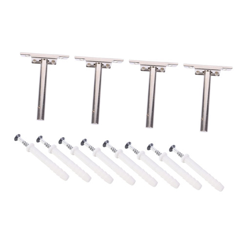 OSALADI 4 Sets Hidden Movable Bracket L Brackets Heavy Duty Metal Shelving Wall Floating Shelves Blind Shelf Bracket Shelf Hidden Supports Wood Shelves Brackets Metal Shelf Supports Round