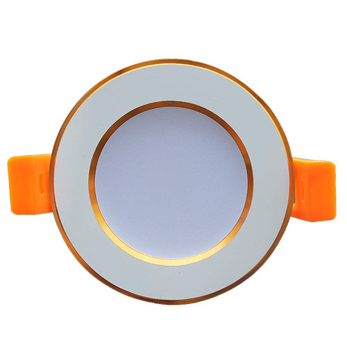 OKLUCK Ultra-Thin 3w/5w/7w/9w/12w Led Anti-Glare High Ra Ceiling Panel Light Embedded Energy Saving Round 80 CRI Recessed Downlight Hotel Illumination Spotlight Baffle Trim (Color : White Light, Siz