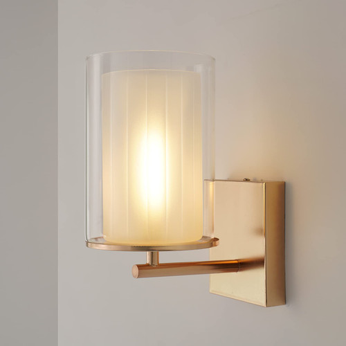 Frideko Modern Wall Sconce Gold Wall Sconces Wall Lighting Wall Lamp with Double Glass Lampshade Bathroom Vanity Light Fixtures Indoor Wall Lights for Bedroom Living Room Hallway(Bulb Included) Frideko Modern Wall Sconce Gold Wall Sconces Wall Lighting Wall Lamp with Double Glass Lampshade Bathroom Vanity Light Fixtures Indoor Wall Lights for Bedroom Living Room Hallway(Bulb Included)