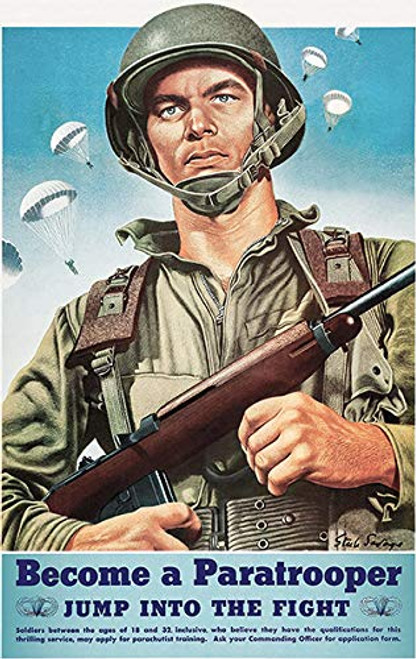 Become a Paratrooper - 1944 - World War II - Recruitment Poster Become a Paratrooper - 1944 - World War II - Recruitment Poster