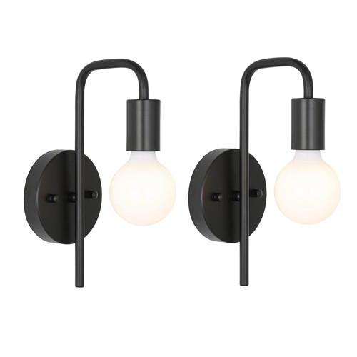 BYOLIIMA 1 Light Wall Sconce Matte Black Bathroom Vanity Light Fixtures Set of 2 Mid Century Modern Metal Wall Lamp Wall Mounted Lighting for Mirror, Living Room, Bedroom, Kitchen,Hallway BYOLIIMA 1 Light Wall Sconce Matte Black Bathroom Vanity Light Fixtures Set of 2 Mid Century Modern Metal Wall Lamp Wall Mounted Lighting for Mirror, Living Room, Bedroom, Kitchen,Hallway