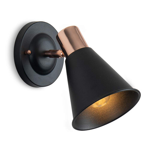 HOPSON Wall Light Fixture Nordic E26 Black Wall Sconce Edison Iron lamp Holder Aisle Lights Corridor Lamp Bedside Reading Light(Exclude Bulb)