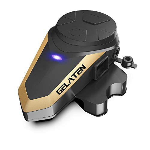 Gelaten Motorcycle Bluetooth Helmet Headset BT-S3 Motorcycle Helmet Communication Systems for 2 or 3 Riders (FM Radio/Handsfree/Range-800M)&1 packPairing(Single)