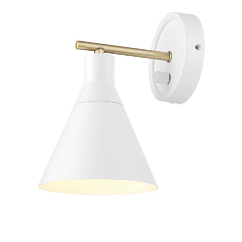 Globe Electric 65542 1-Light Dimmable Plug-in or Hardwire Wall Sconce, Matte White, Brass Accent, Stepless Dimming Rotary Switch on Canopy, White Fabric Cord, Wall Lamp Dimmable, Wall Lighting Globe Electric 65542 1-Light Dimmable Plug-in or Hardwire Wall Sconce, Matte White, Brass Accent, Stepless Dimming Rotary Switch on Canopy, White Fabric Cord, Wall Lamp Dimmable, Wall Lighting