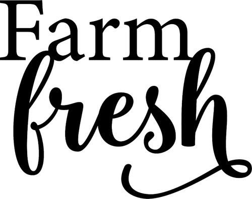 Farm Fresh Home Farmer Animals Barn Crops Wall Decals for Walls Peel and Stick Wall Art murals Black Small 8 Inch