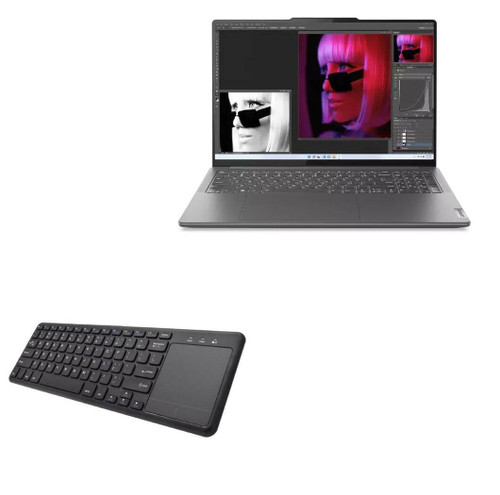 BoxWave Keyboard Compatible with Lenovo Slim Pro 9i (16 in - 83C0) - MediaOne Keyboard with TouchPad, USB Fullsize Keyboard PC Wireless TrackPad for Lenovo Slim Pro 9i (16 in - 83C0) - Jet Black BoxWave Keyboard Compatible with Lenovo Slim Pro 9i (16 in - 83C0) - MediaOne Keyboard with TouchPad, USB Fullsize Keyboard PC Wireless TrackPad for Lenovo Slim Pro 9i (16 in - 83C0) - Jet Black