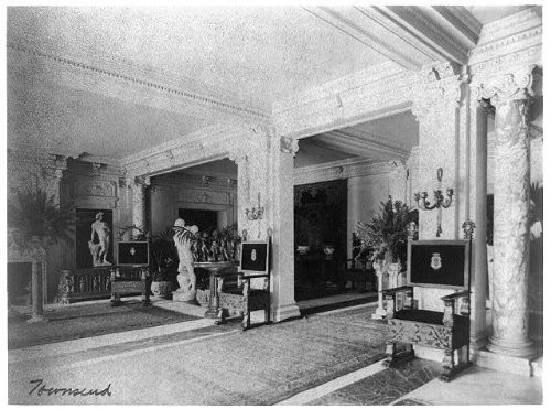 HistoricalFindings Photo: Mary Scott Townsend House,Lobby,Entrance Halls,Statues,Chairs,Washington DC,1890