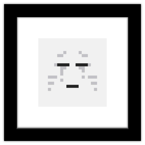Trends International Gallery Pops Minecraft: Iconic Pixels - Mobs - Ghast Wall Art, Black Framed Version, 12'' x 12''