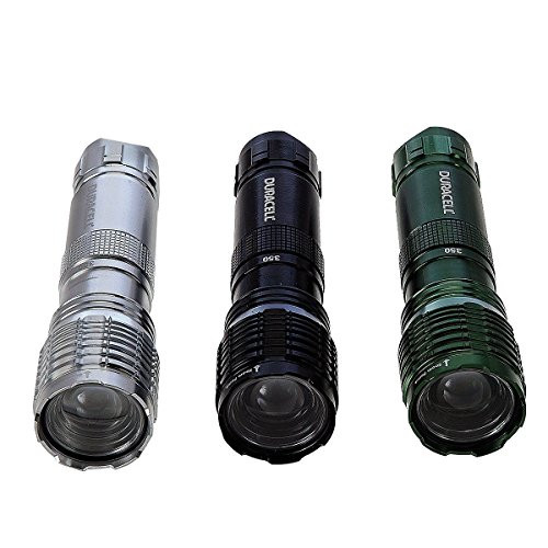 Duracell Durabeam Ultra 350 Lumens Tactical High-Intensity Compact LED Flashlight, 3-Pack