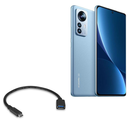 BoxWave Cable Compatible with Xiaomi 12 Pro - USB Expansion Adapter, Add USB Connected Hardware to Your Phone for Xiaomi 12 Pro