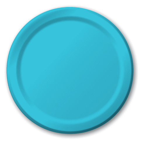 Creative Converting Bermuda Blue Plain Banquet Paper Plates-24pc / 10", (10.25")(24 Pack)
