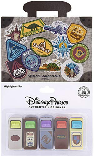 Highlight Memories Classic Trash Cans World Traveller Decal Sticker Disney Set Exclusive Theme Park Authentics Vintage Luggage Rides & Attractions Magic Kingdom/Animal/Hollywood Studios & Epcot