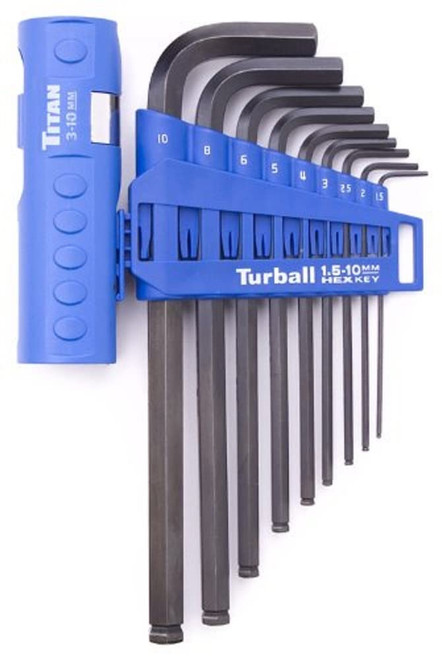 Titan Tools Titan 12731 Metric Long Arm Turball Hex Key Set - 9 Piece
