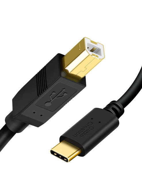 CableCreation USB C Printer Cable 3.3FT USB C to Printer Cable USB C to B, Scanner Cable Printer Cable to USB C MIDI Cable for Yamaha Casio Digital Piano MIDI Controller DJ Controller, 1M Black