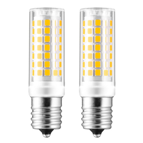 E17 Led Appliance Bulb 7w(60W Halogen Bulb Equivalent),580LM Daylight Warm White 3000K,Non-dimmable Corn Bulbs for Microwave, Over Stove Appliance, Range Hood,2 Pack